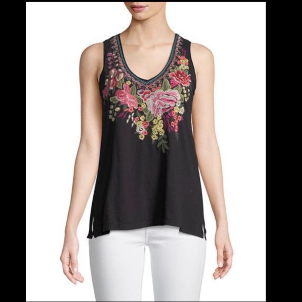 Johnny Was Adeline V-Neck Tank